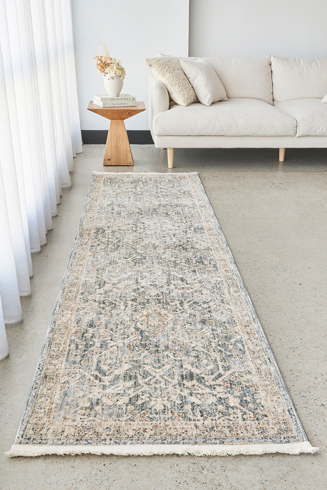 Bodrum Alvin Blue Runner Rug