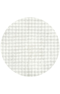 Bubble White Round - Machine Washable Rug