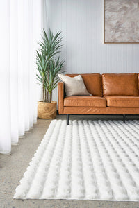 Bubble White - Machine Washable Rug