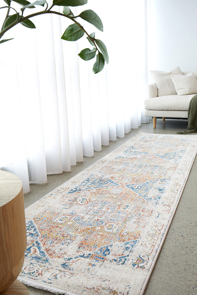 Heriz Ivory Runner Rug