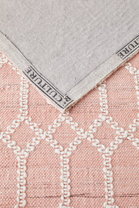 Krisha Tribal Trellis Rug Nude Soft Pink