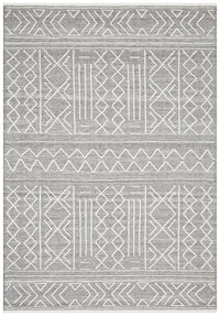 Arya Stitch Woven Rug Silver Grey