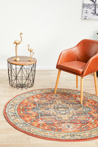 Legacy 850 Terracotta Round Rug