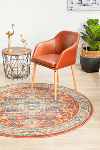 Legacy 850 Terracotta Round Rug