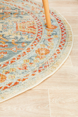 Legacy 853 Blue Round Rug