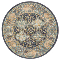 Legacy 857 Navy Round Rug