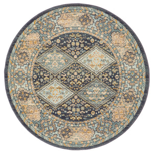 Legacy 857 Navy Round Rug