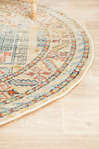 Legacy 859 Sky Blue Round Rug