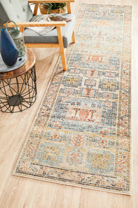 Legacy 859 Sky Blue Runner Rug