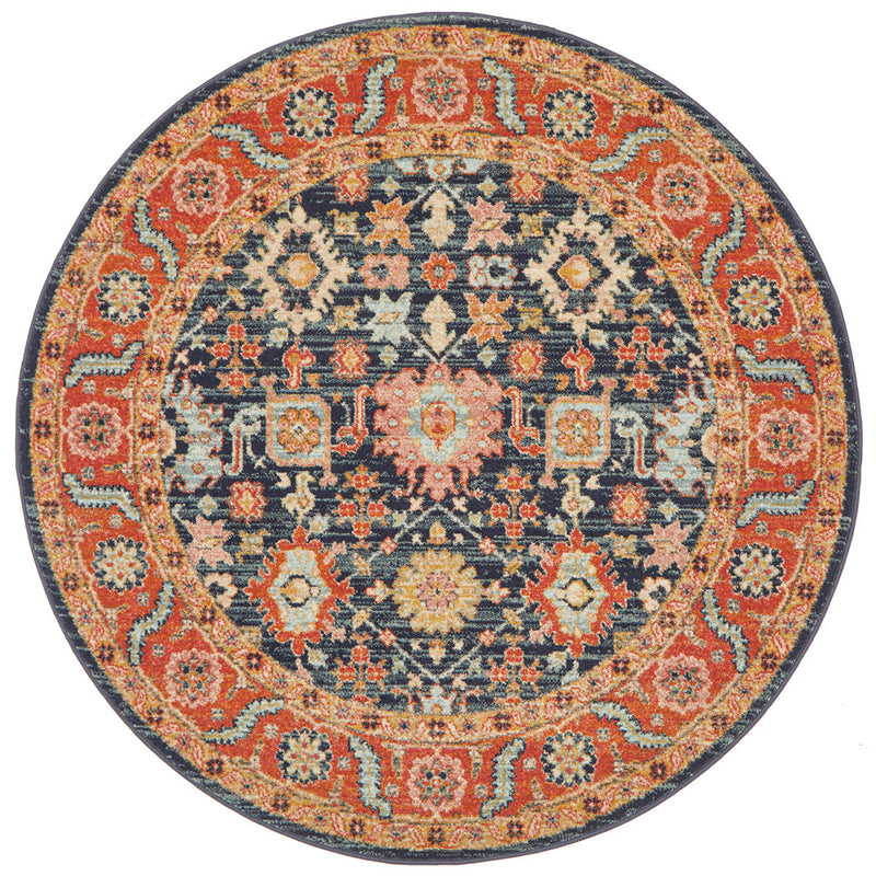 Legacy 860 Navy Round Rug