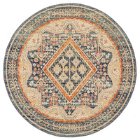 Legacy 863 Navy Round Rug