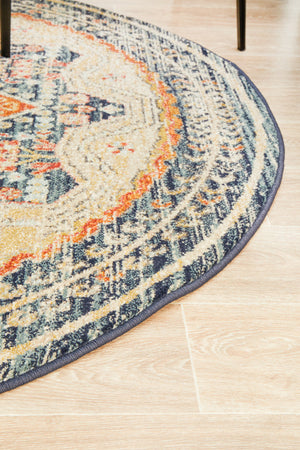 Legacy 863 Navy Round Rug