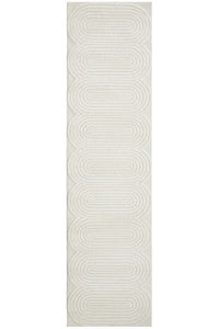 Lotus Carl White Runner Rug