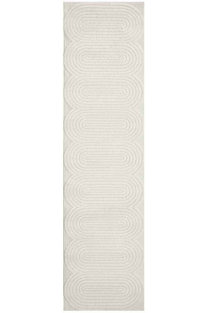 Lotus Carl White Runner Rug