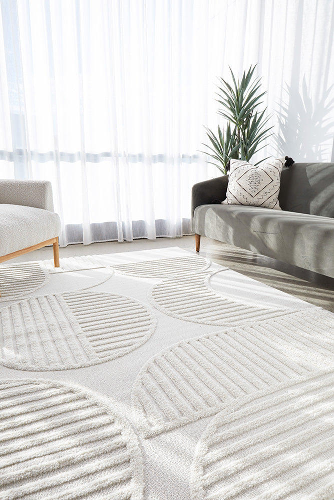 Lotus Leo White Rug