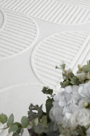 Lotus Leo White Rug