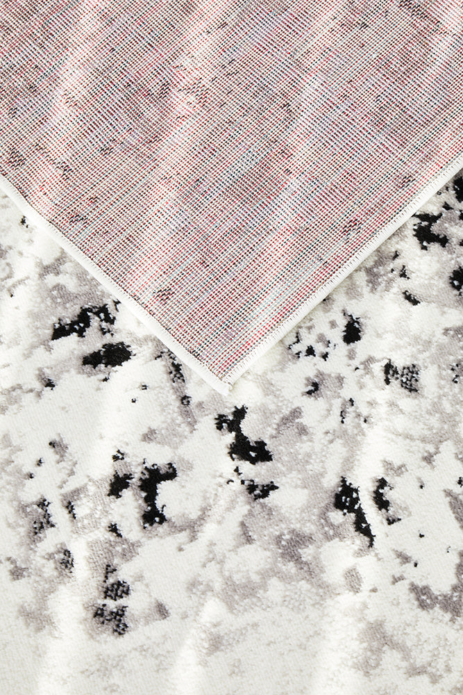 Alexa Transitional Rug White Grey Black