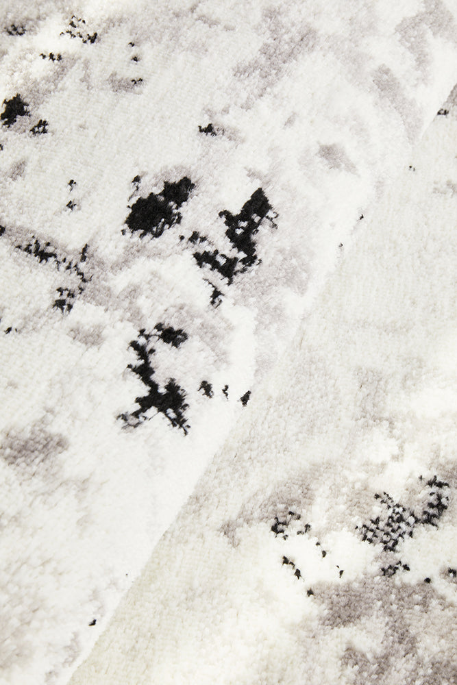 Alexa Transitional Rug White Grey Black