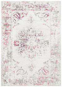 Alexa Transitional Rug White Pink Grey