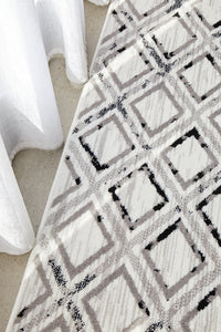 Jordyn Modern Rug White Black Grey