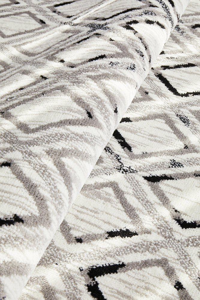 Jordyn Modern Rug White Black Grey