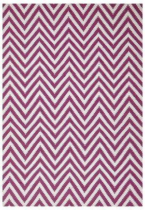 Abode Chevron Design Pink Rug - Cheapest Rugs Online - 1