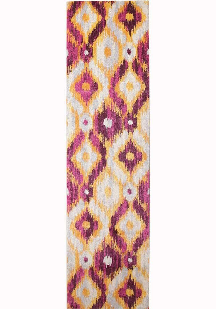 Dimensions Divinity Burst Aubergine Modern Runner Rug