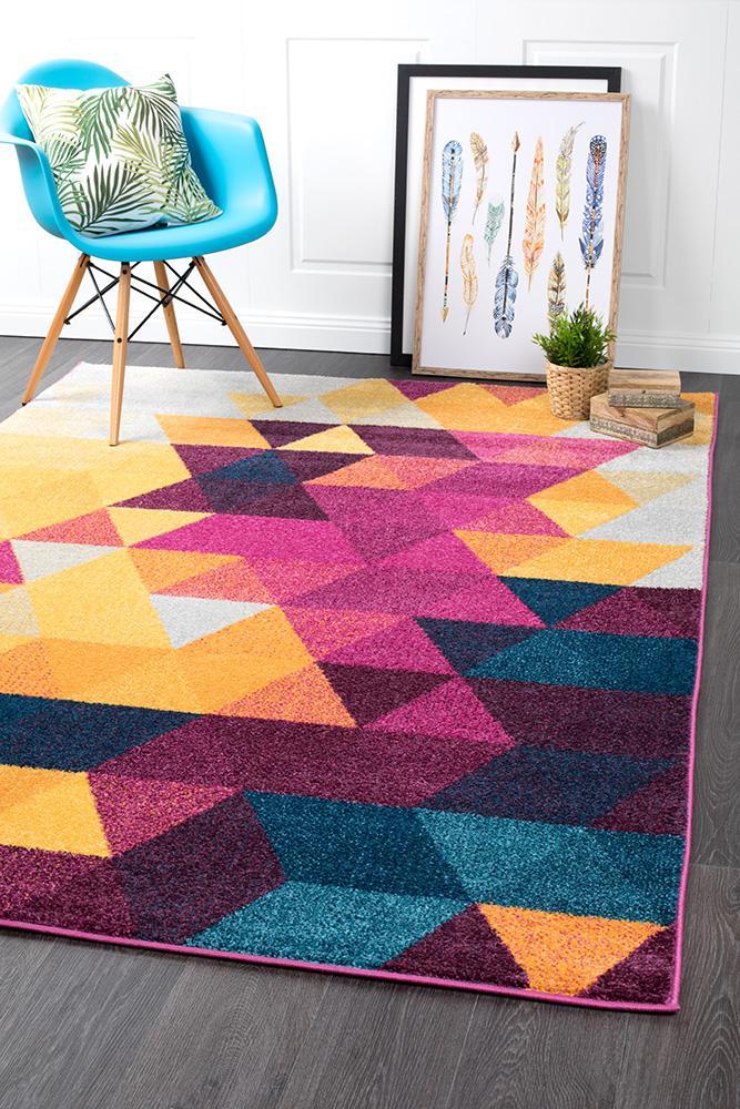 Dimensions Divinity Triangle Multi Modern Rug