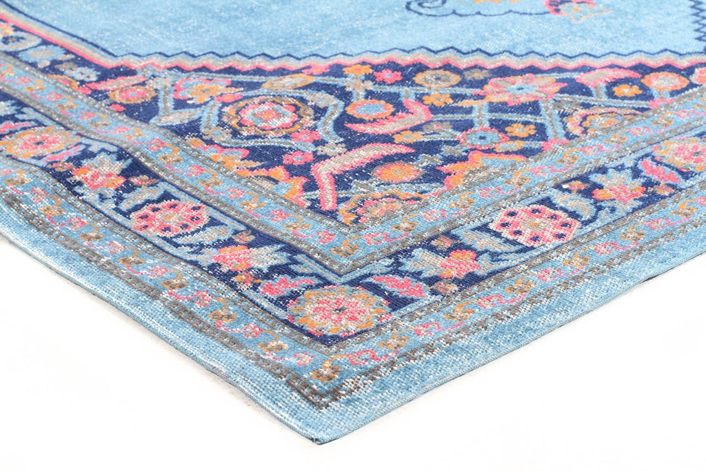 Eternal Whisper Diamond Blue Runner Rug