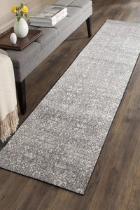 Evoke Pidgeon Grey Transitional Runner Rug