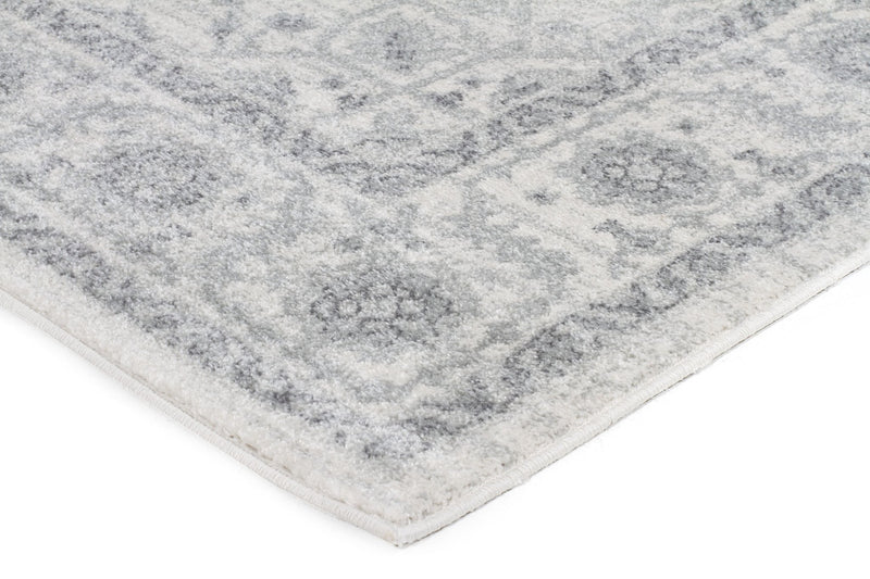 Evoke Winter White Transitional Runner Rug