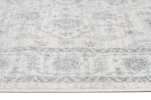 Evoke Winter White Transitional Runner Rug