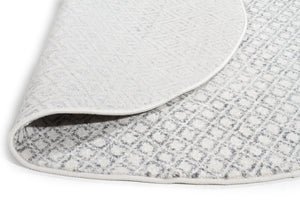 Evoke Diamond Grey Transitional Round Rug