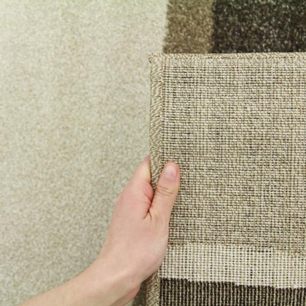 Icon Modern Thick Wave Rug Beige Brown