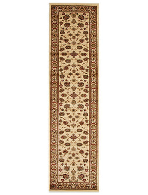 Istanbul Collection Traditional Floral Pattern Ivory Rug