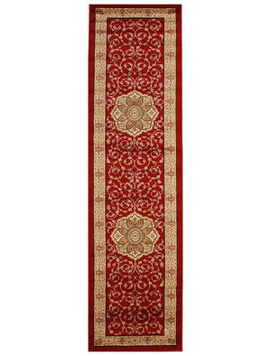 Istanbul Collection Medallion Classic Pattern Red Rug