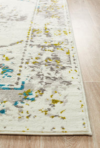 Alexa Transitional Rug White Green Blue