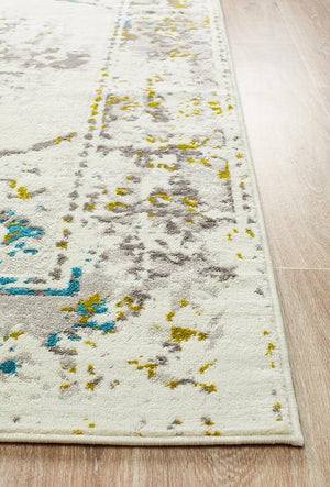 Alexa Transitional Rug White Green Blue