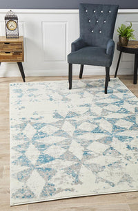 Vanessa Modern Rug Blue Grey White