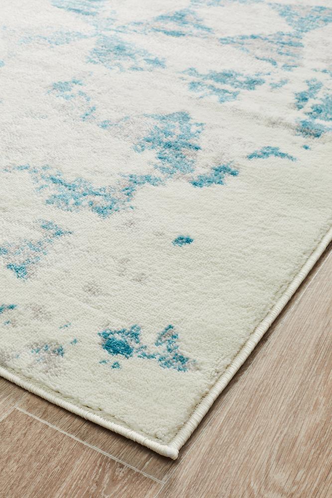 Vanessa Modern Rug Blue Grey White