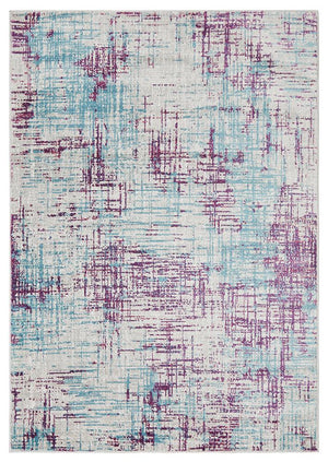 Skyler Abstract Rug Grey Blue Purple