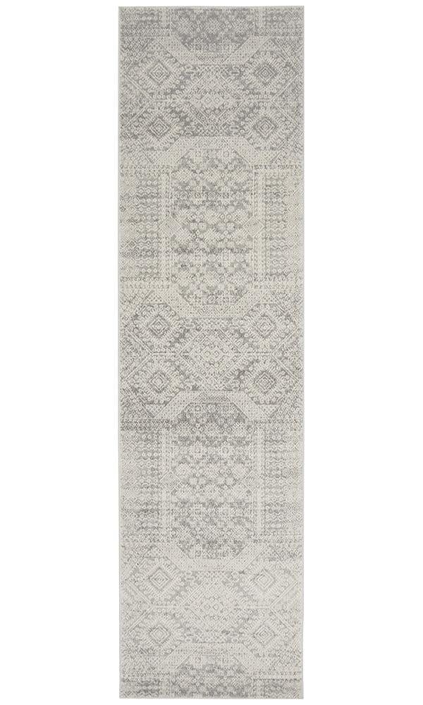 Mirage Zelda Silver Grey Runner Rug