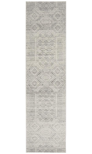 Mirage Zelda Silver Grey Runner Rug