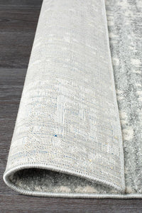 Mirage Ashley Abstract Modern Silver Grey Runner Rug