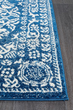 Mirage Gwyneth Stunning Transitional Navy Runner Rug