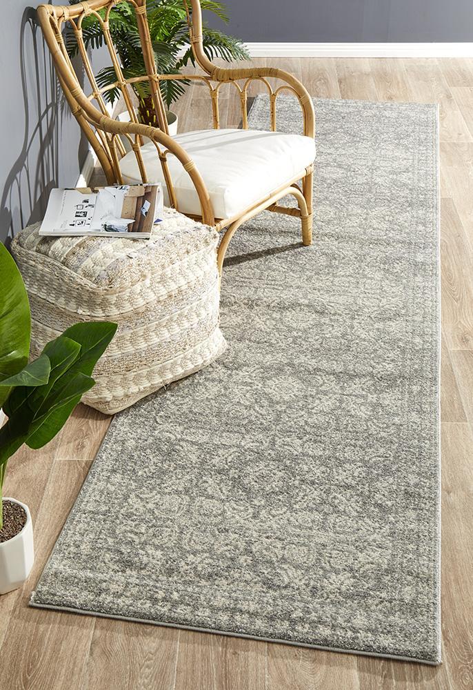 Mirage Gwyneth Stunning Transitional Silver Runner Rug