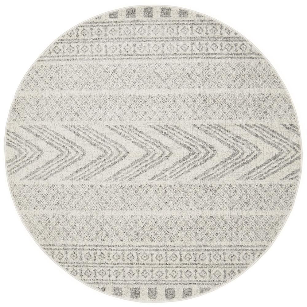 Mirage Adani  Modern Tribal Design Grey Round Rug