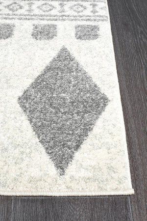 Mirage Adani  Modern Tribal Design Grey Runner Rug