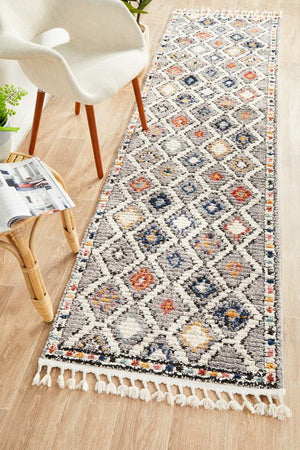 Marrakesh 555 Grey Runner Rug