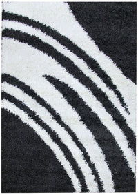 Notes Collection 4 Charcoal and White Rug